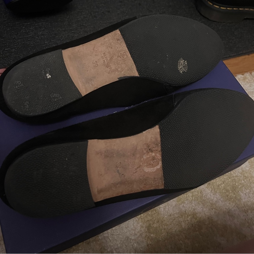 SARAH FLINT Bennet black suede leather loafers flats 39 Italy - Picture 5 of 8